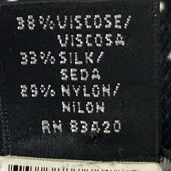 August Silk C'est City Silk Blend Black Cream Preppy Velvet Trim Cardigan Size L - Picture 14 of 14